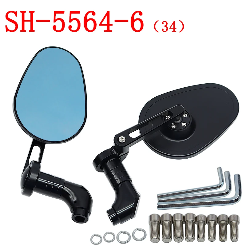 

Rearview Mirror with Wide Field Vision Handlebar End Mirror For PIAGGIO VESPA Sprint150 Primavera150 GTS GTV LX Sei Giorni El