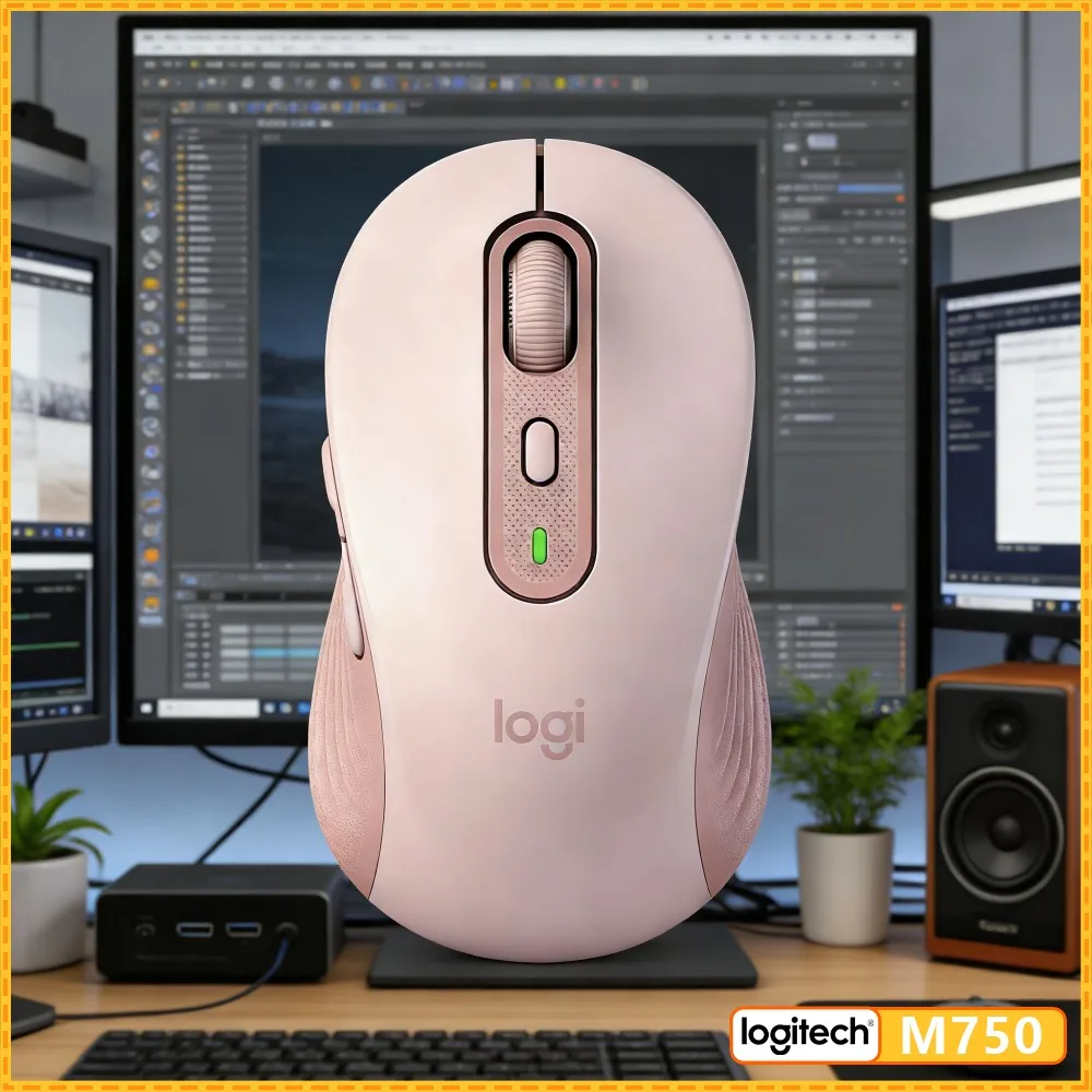 Logitech M750 Silent Mouse - 4000 DPI Precision, Dual Connection, 10M Range, Multi-Platform, Daily Work Essential