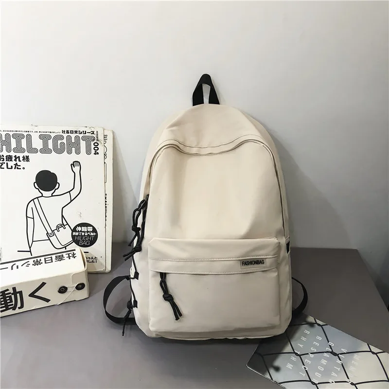 

Minimalist Solid Color Large Capacity Lightweight Nylon Teen Student Unisex Backpack School Travel Dual Use Casual Everyday 2025