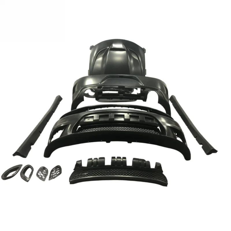 High Quality PP Material Body Kit Fit Dodge Charger Front Rear Bumpers Side Skirts Engine Hood Exterior Modification Styling Upg