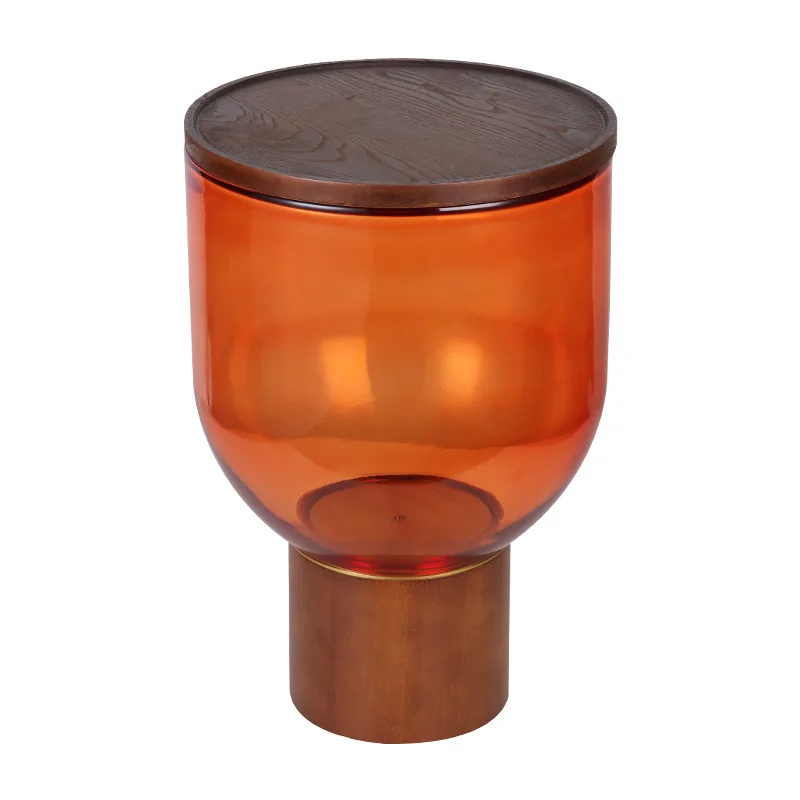 

Tempered glass coffee table, colored edge table, round table small corner table