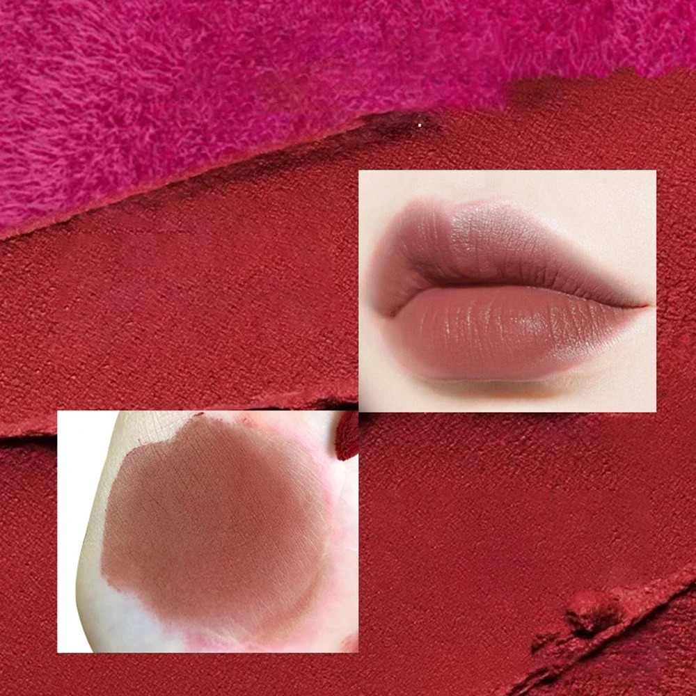 2024 neue süße Kaninchen flüssigen Lippenstift wasserdicht matt nackt Lippenstift Pigment Rose lila rot lang anhaltende Lip gloss Frauen Make-up