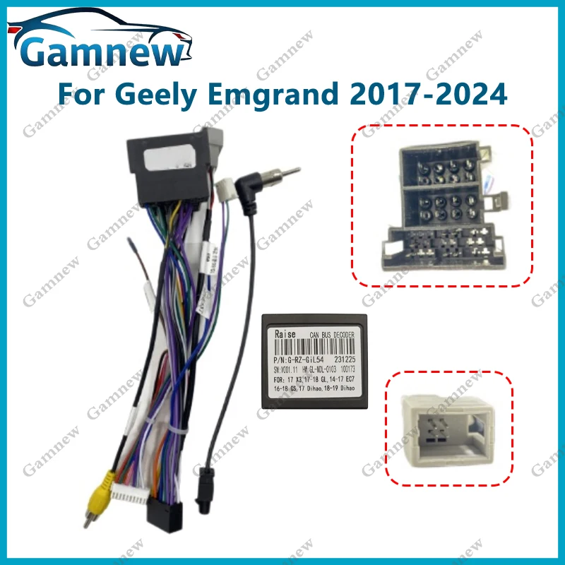 

Кабель для подключения Android-радио в автомобиль, проводка, разъем CAN Bus для Geely Emgrand GL 2016-2020, GS 2016-2021