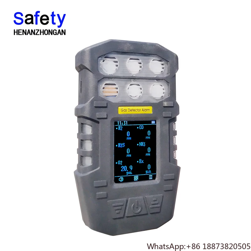 

harmful gas 6 in 1 handheld gas analyzer, nox so2 h2s cl2 test meter S318