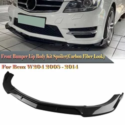 Car Front Bumper Spoiler Splitter Lip Lower Guard Plate For Mercedes Benz W204 C Class C180 C200 C250 C300 C350 2008-2014