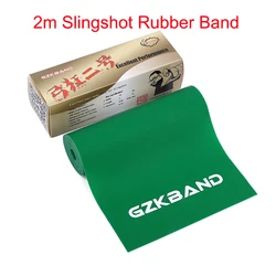 2m *15cm Slingshot Rubber Band Green Color Flat Rubber Band for Hunting Slingshot Shooting