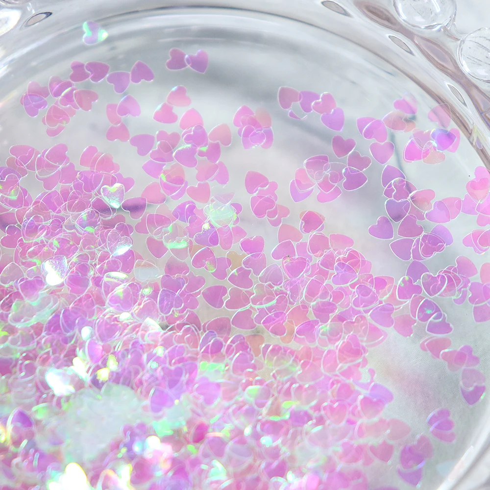 4 حقيبة ثلاثية الأبعاد الحب القلب الترتر مسمار الفن أجزاء الليزر القلب تقشر رومانسية مانيكير ديكور عيد الحب مستلزمات مجوهرات الأظافر #5