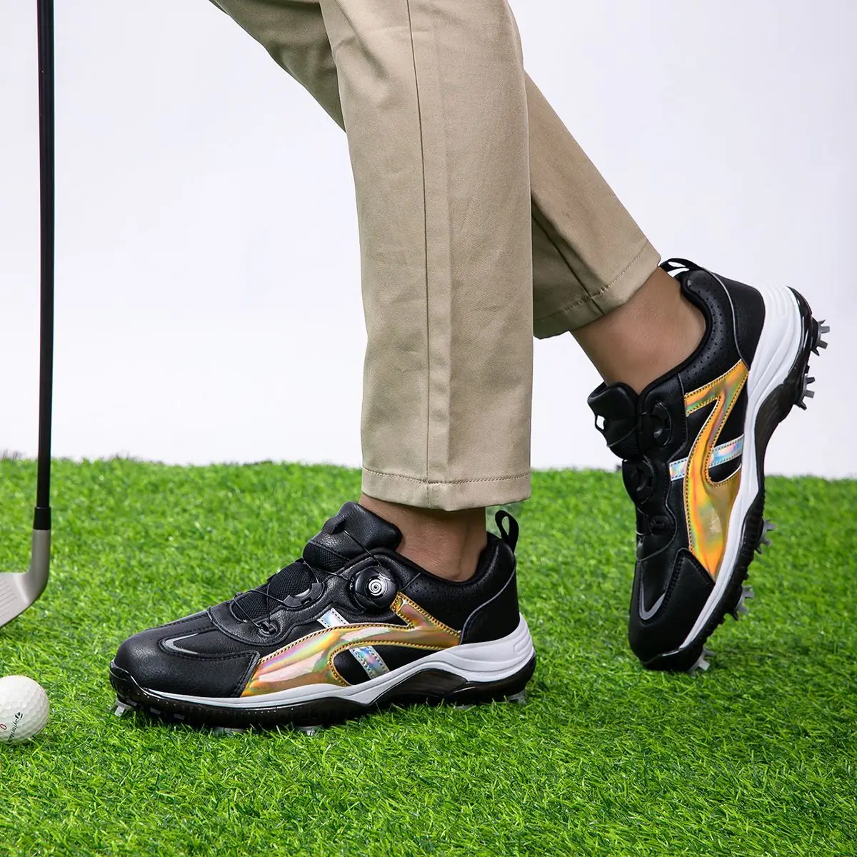 أحذية جولف للرجال، أحذية رياضية سريعة الأربطة للرجال، أحذية جولف احترافية للتدريب، أحذية رياضية للرجال للصالة الرياضية