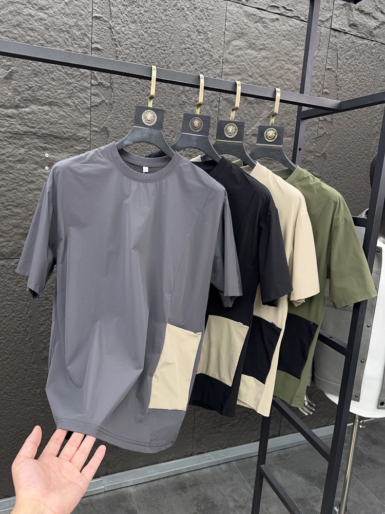 

Svip Layered Splice Cool Oxygen Bar Летняя мужская круглая легкая дышащая свободная повседневная футболка ort Sve