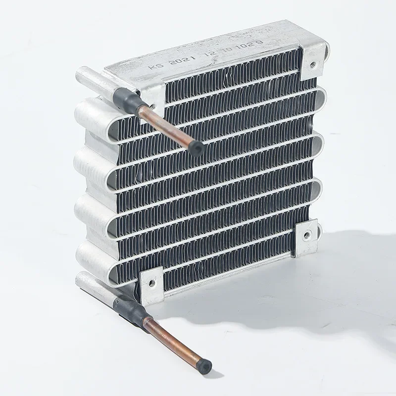 WT1232S1F S‑Bend Micro‑Channel Air‑Cooled Condenser, Mini Single‑Fan High Heat Dissipation Cooling Radiator Heat Exchanger