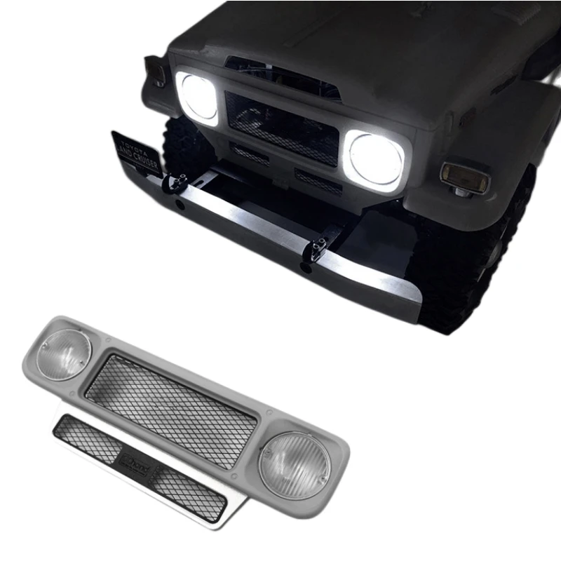 

CChand Upgrades Part Front Face Grille Headlight kit for 1/10 Remote Control Car RC4WD Gelande ii G2 Land Cruiser FJ40 Body