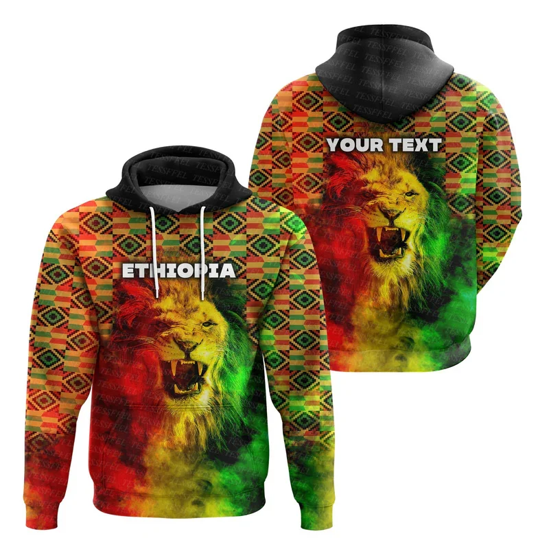 

Custom Name Ethiopia County Flag Lion Reggae Africa Native Tribe Tattoo Retro 3DPrint Harajuku Casual Pullover Jacket Hoodies 19