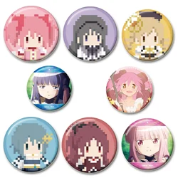 Handmade Badge Puella Magi Madoka Magica Cute Anime Pins Kaname Madoka/Akemi Homura/Miki Sayaka/Tomoe Mami Cartoon Brooches