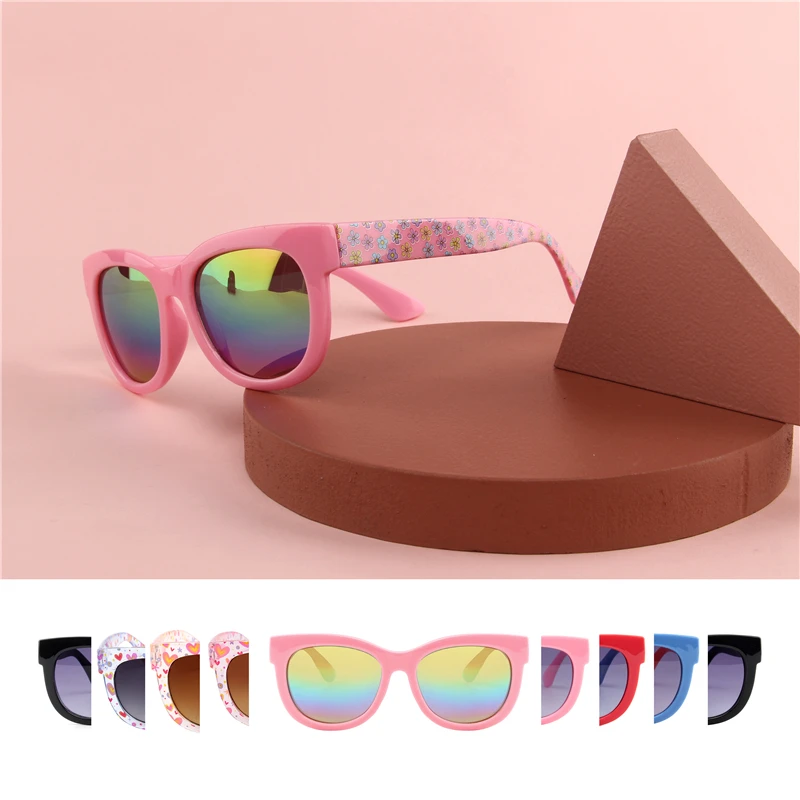 Kenbo Square เด็กน่ารักแว่นตากันแดด UV400 สําหรับเด็กผู้หญิงเด็กวัยหัดเดินเด็กน่ารักสีสันสดใสสี่เหลี่ยมผืนผ้าดวงอาทิตย์แว่นตาเด็กกรณี