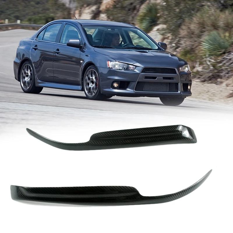 

Car Headlight Head Light Lamp Light Eyelid Eyebrow Stickers Cover Trim Accessories For Mitsubishi EVO 7 8 9 2001-2007