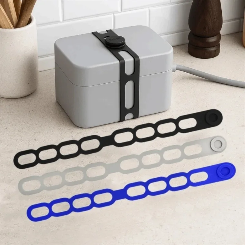 1pc Container Lid Lock Strap Lunch Box Strap Anti-slip Lid Holder Food Container Lid Securing Fastener Fixed Band Accessory