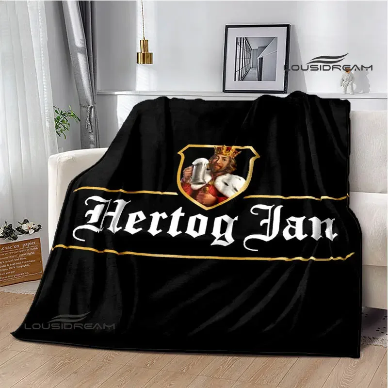 Hertog jan LOGO printing blankets Warm Flannel Blanket Soft Comfortable Blanket Home Travel Blankets bed linings Birthday Gift