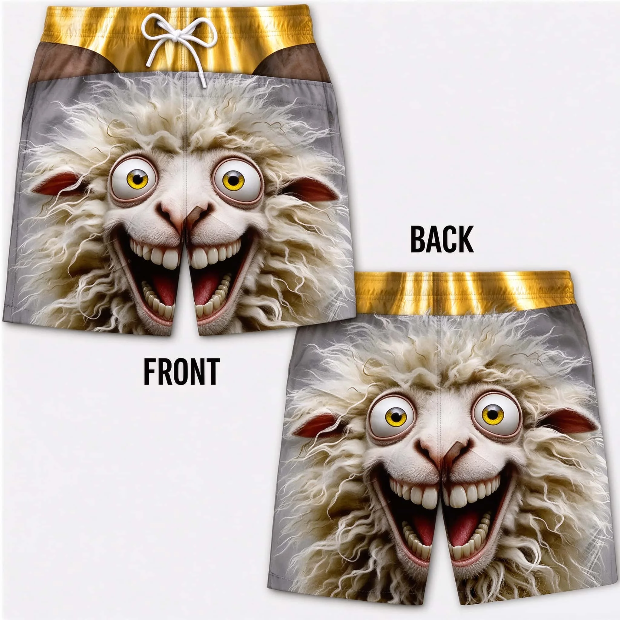 27Funny Animal Duck 3d Print Mens Beach Shorts Quick Dry Drawstring Elastic Waist Trunks Goat Cat Graphic Cartoon Sport Shorts