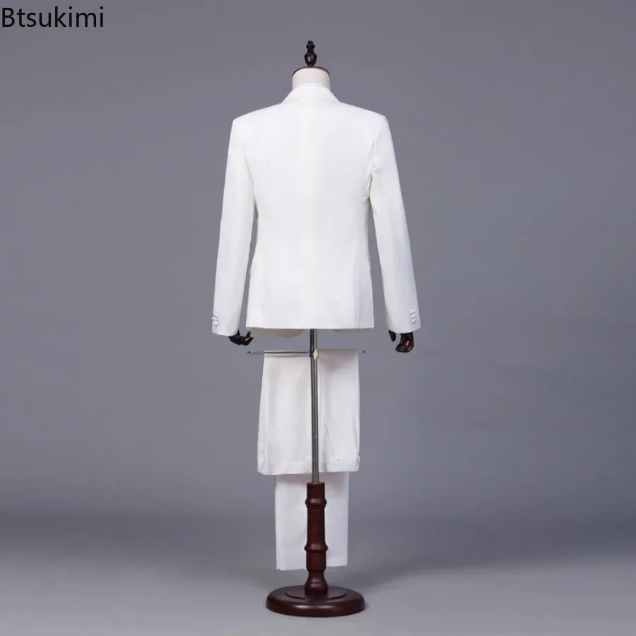 New 2025 Men's Stage Performance Costumes Students Graduation Season Photo Chorus Group Outfits Men Party Dress Two Piece Sets