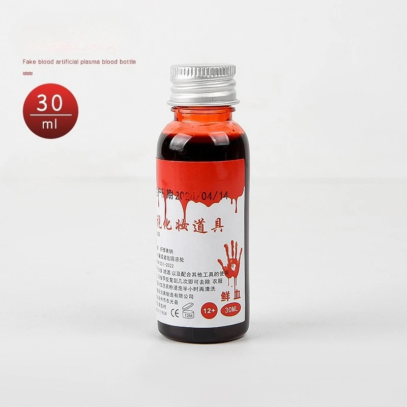 1 زجاجات مضاهاة الهالوين الدعائم وهمية ماكياج الدم 30-500 مللي الدم كله تأثيري المزحة الدعائم ماكياج شخص البلازما وهمية 2025
