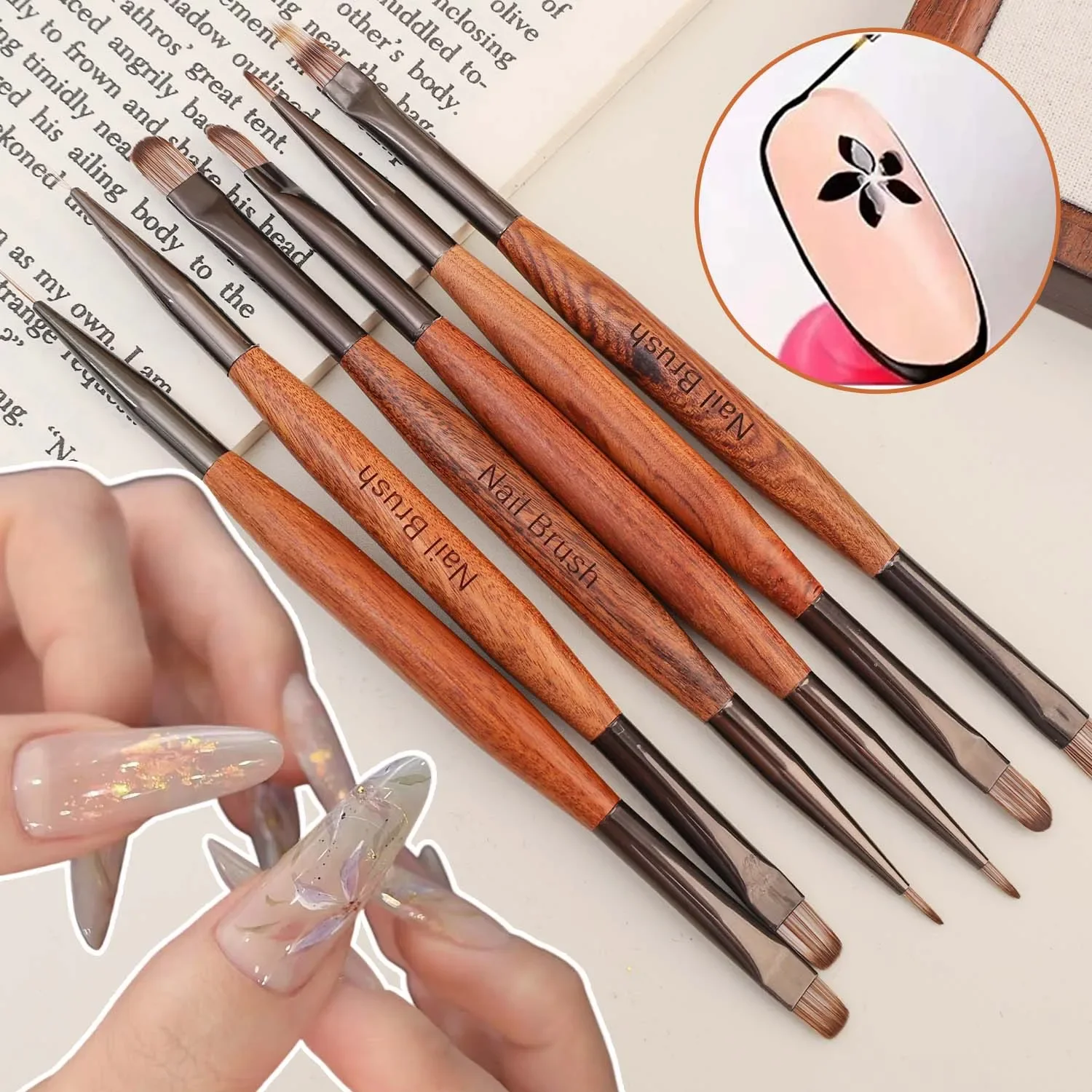 

Прецизионная кисть для дизайна ногтей, двуглавая тонкая подводка с кончиком, инструмент для рисования гелем, маникюр, сделай сам, дизайн, УФ-гель, акриловые линии, инструменты для рисования