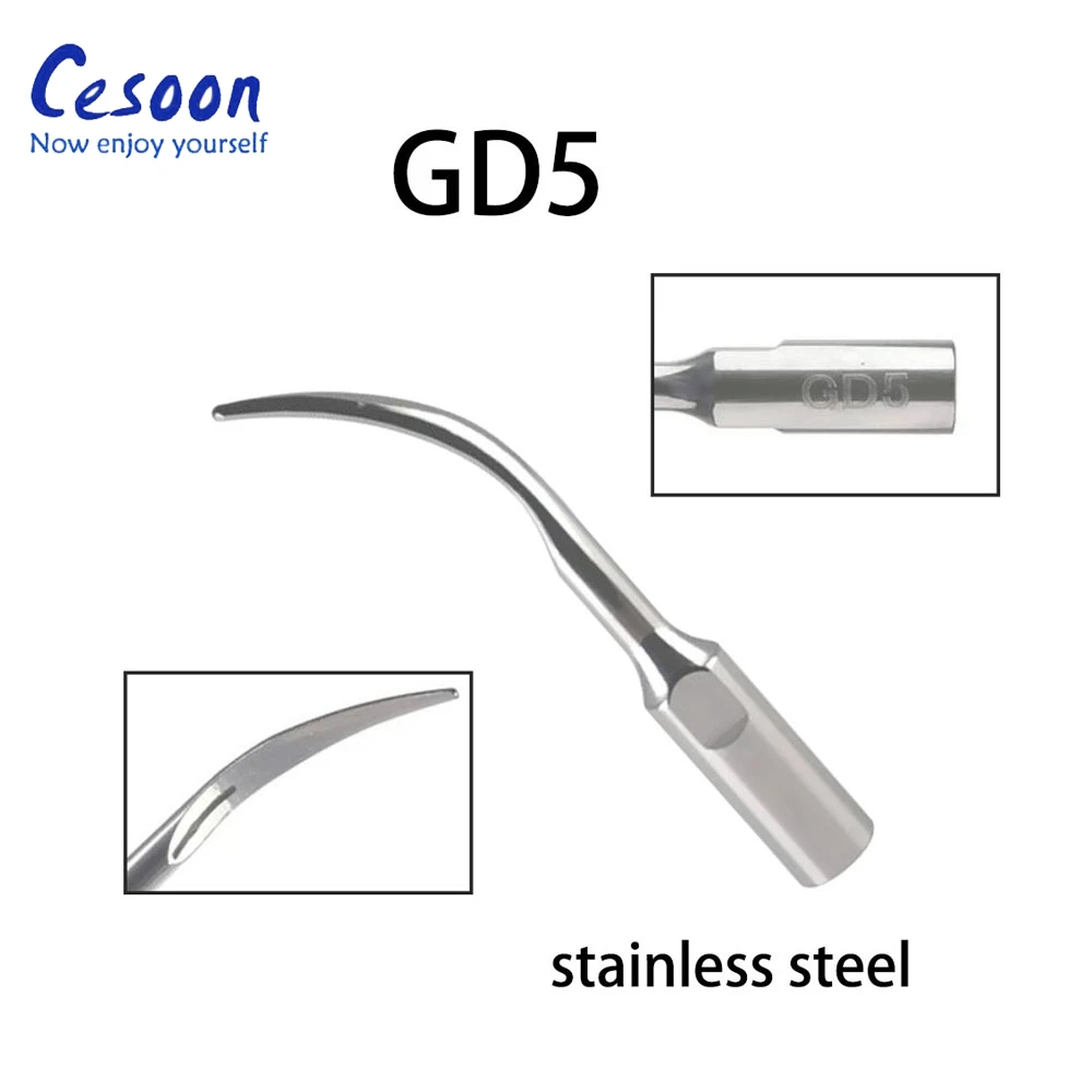 Ultrasonic Dental Scaler Dicas, Oral Tooth Ferramenta de Limpeza, Endo, DTE, Satelec, Handpiece, GD1, GD2, GD3, GD4, GD5GD6GD7, 5pcs