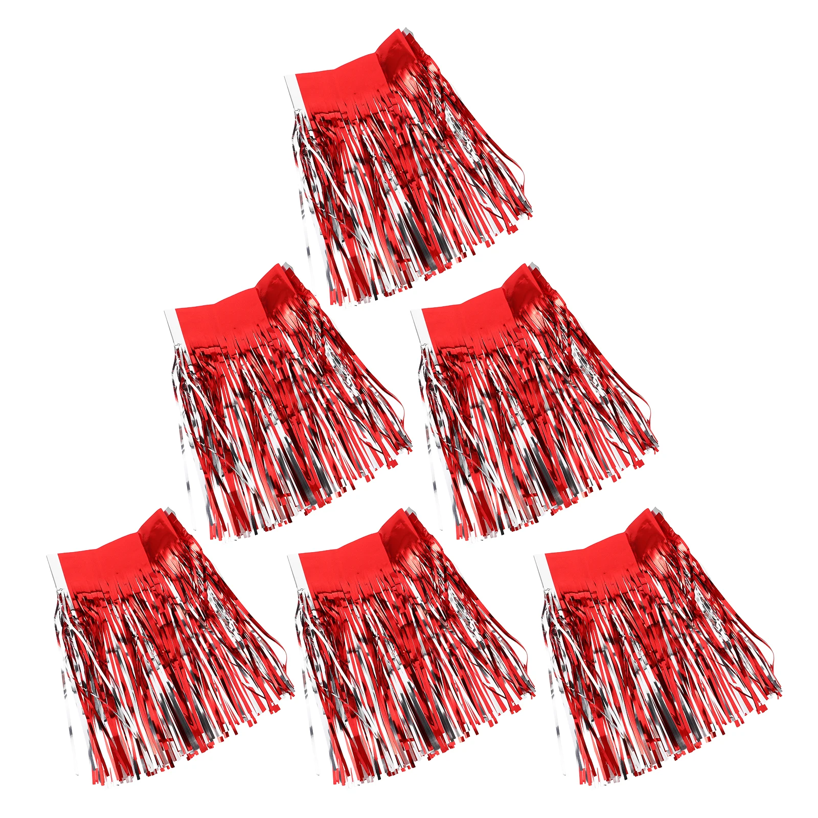 

6 Pcs Backdrop Thickened Silk Wedding Banner Chiffon Parade Decorations Foil Garland Car Disco Valentine Year