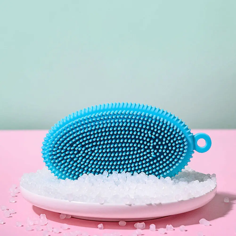 1Pcs Silicone Bath Brush Body Scrubber Handheld Shower Brush Exfoliating Skin Cleaner Suitable for Arms Legs Chest Back