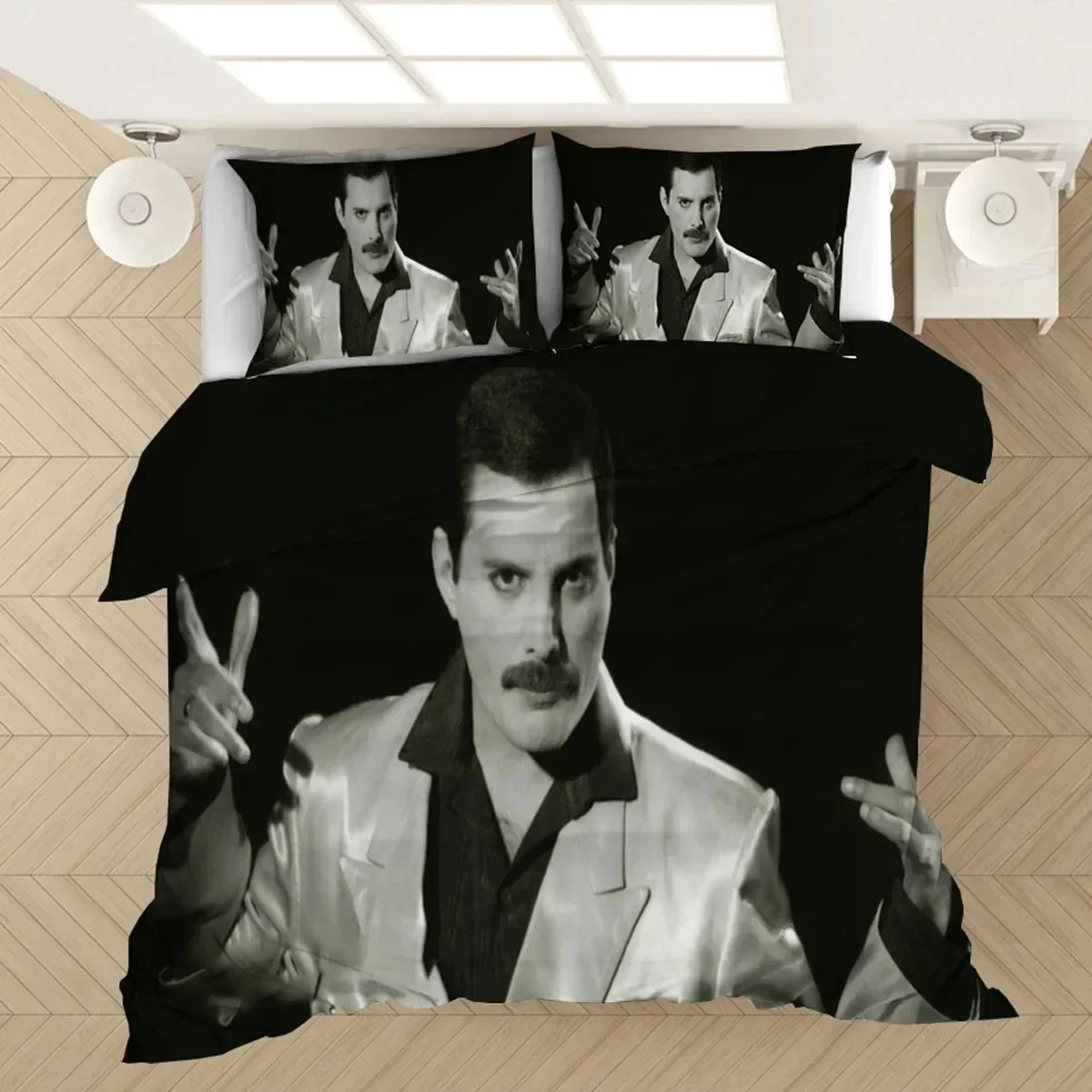 Freddie Mercury 3D Bedding Set Duvet Cover Sheet Printed Bed Set Pillowcase Bed Full Queen King Size Comforter Bedroom