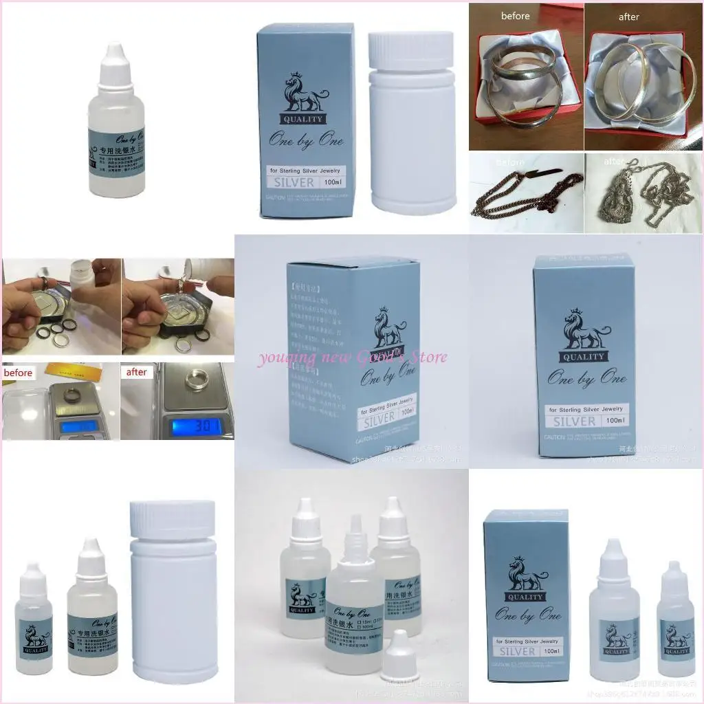 

57QA Gentle Jewelry Cleaner Solution Gold Silver Fine & Fashion Jewelry Cleaning