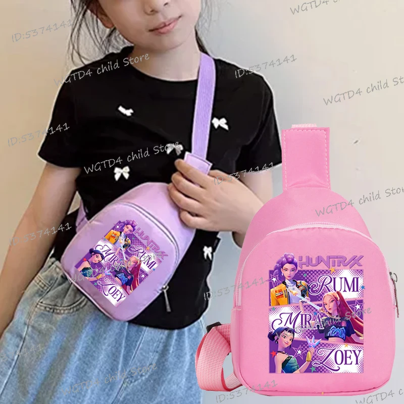 Children's Chest Bag K-Pop Demon Hunters Messenger Bags Baby Shoulder Bag Kids Gifts Mini Kids Gifts Cute Purses and Handbags