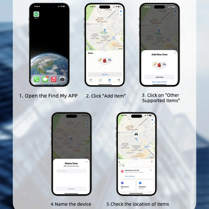 Scheda intelligente anti-smarrimento per portafoglio Ricarica wireless Scheda localizzatore di posizione ultrasottile per Apple Trova il mio monitoraggio in tempo reale per il telefono
