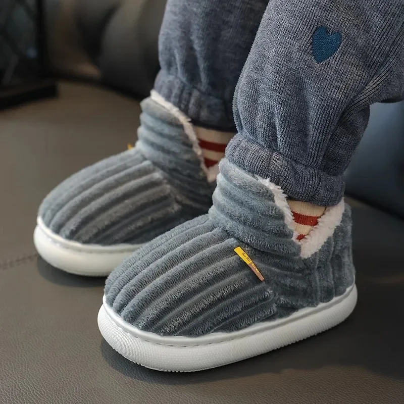 

Новинка 2023 года, зимняя плюшевая теплая детская домашняя противоскользящая сумка для родителей и детей с толстой подошвой и хлопковыми тапочками