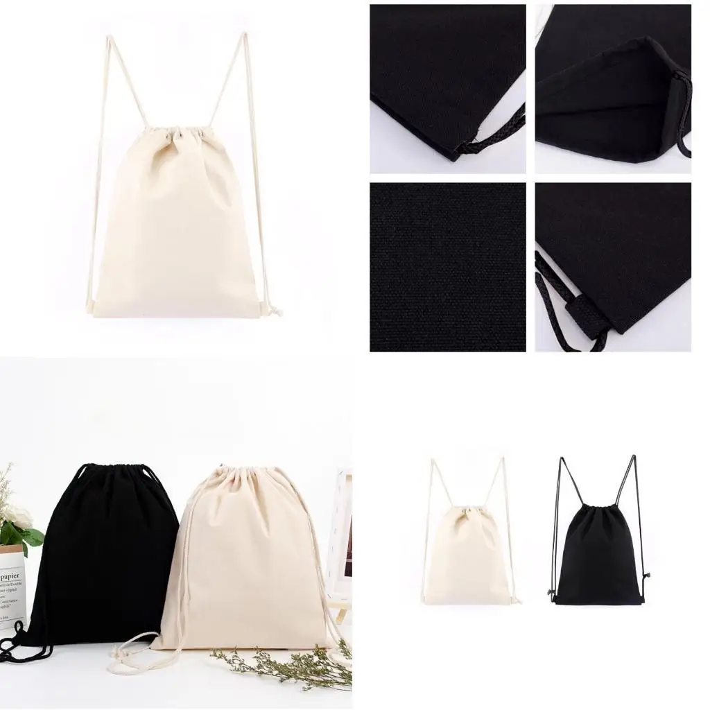 

D46D Drawstring Backpack Bag Gym Sport String Sackpack for Beach Travel Camping