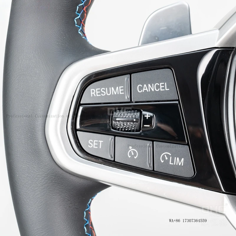 Suitable for 24 models of F-chassis BMW steering wheels, modified with high-end red positioning lines, full leather M5 style car