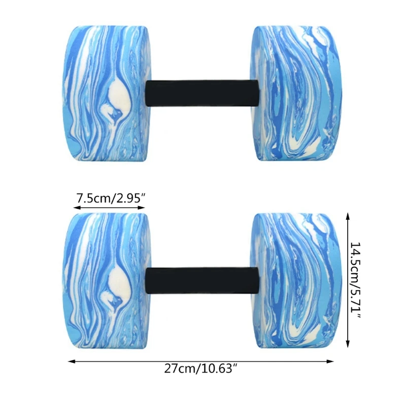 1 par mancuernas para ejercicios acuáticos, espumas para ejercicios aeróbicos acuáticos, mancuernas para aeróbic acuático,