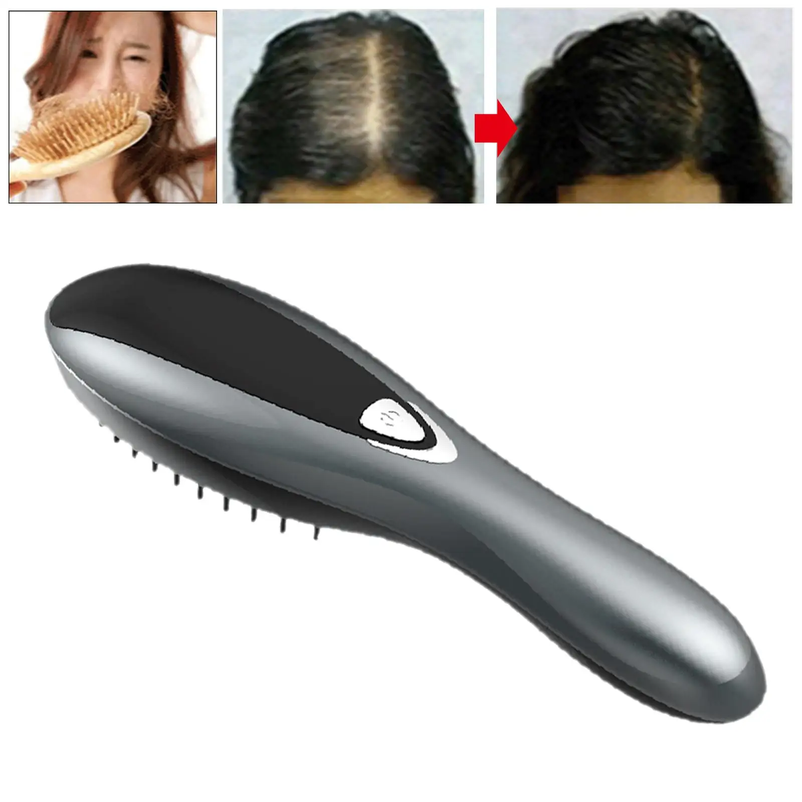 1pc Vibrating Electric Massage Comb Anti-Static for Man Woman 3 Speeds