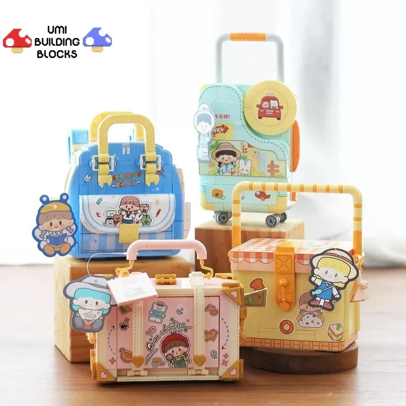 

Cartoon Cute Zhuo Da Wang Bag Assembly Building Blocks Hand-made Creative Mini Toy Desktop Ornaments Girl Holiday Gift