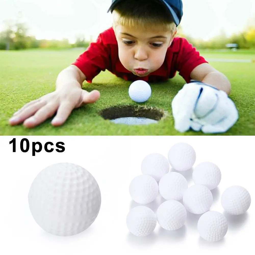 Practice Golf Balls 10 Pcs White True Flight Soft Indoor Air Ball\'s