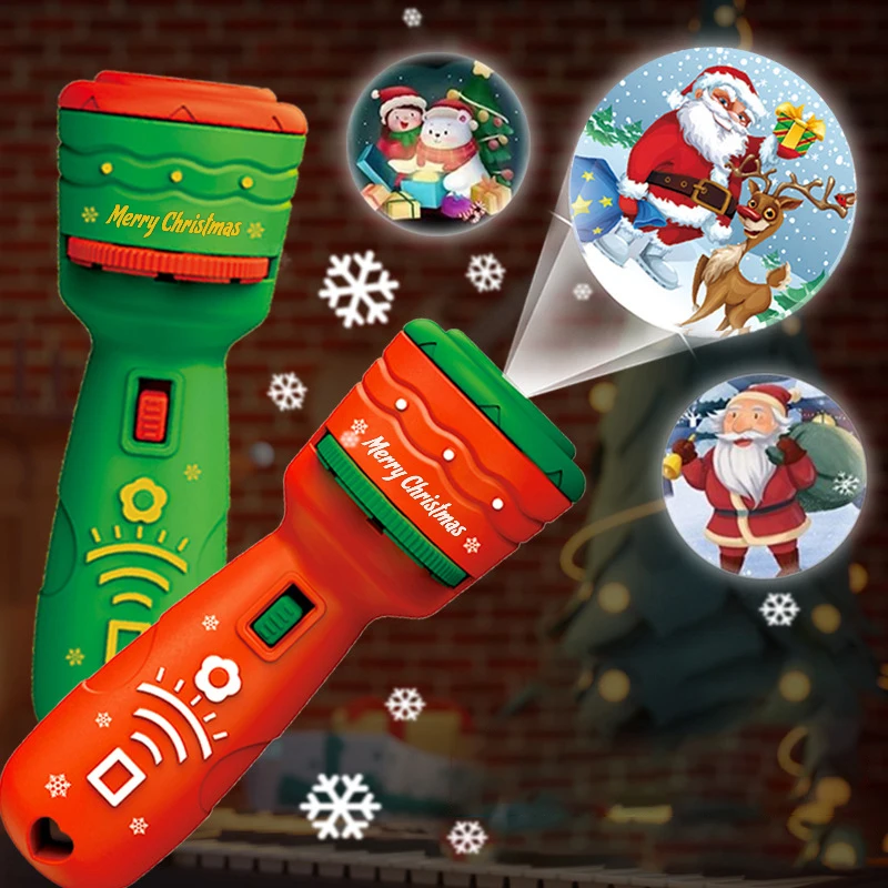 Projection Flashlight Projector Slide Story Machine Bedtime Toy Girl Boy Lamp Glowing Kids Lightstick Education Toy Xmas Gift