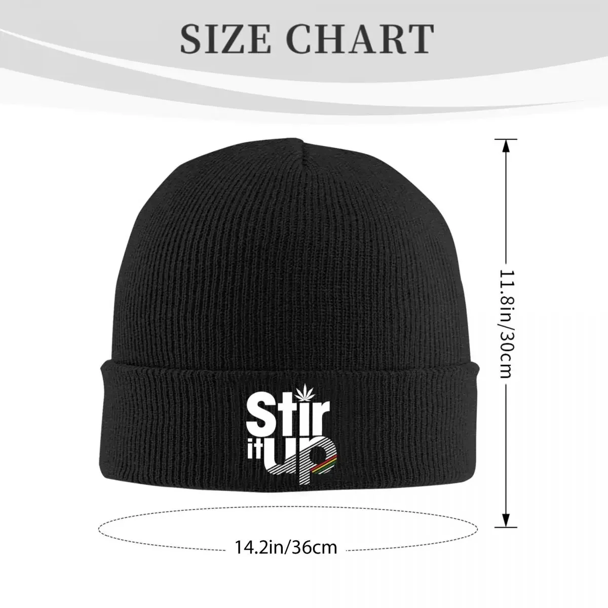 Stir It Up Knitted Caps for Women Men Beanie Winter Hats Bob Marley Reggae Rasta Warm Melon Cap