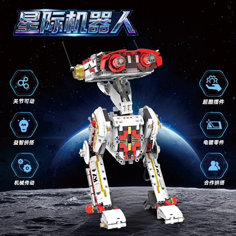 

New K96236 1034pcs MOC Technical Lnterplanetary Robot Building Blocks Bricks Assembling Model Toys for Boys Birthday Gift Set