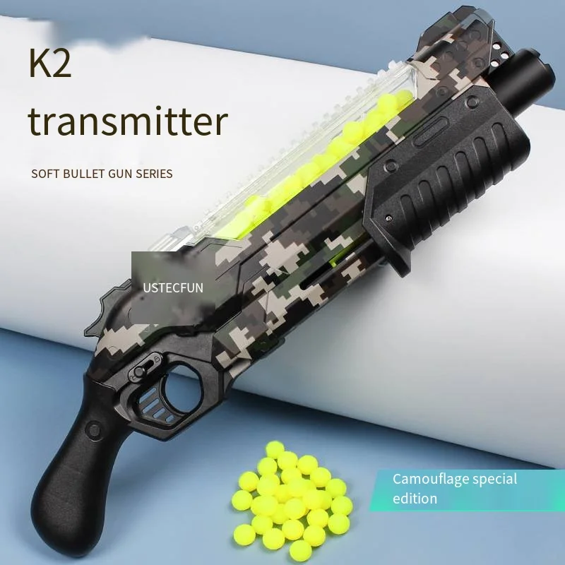 50 cm long K2 soft projectile launcher Hand pull large magazine Soft projectile gun toy model boy toy