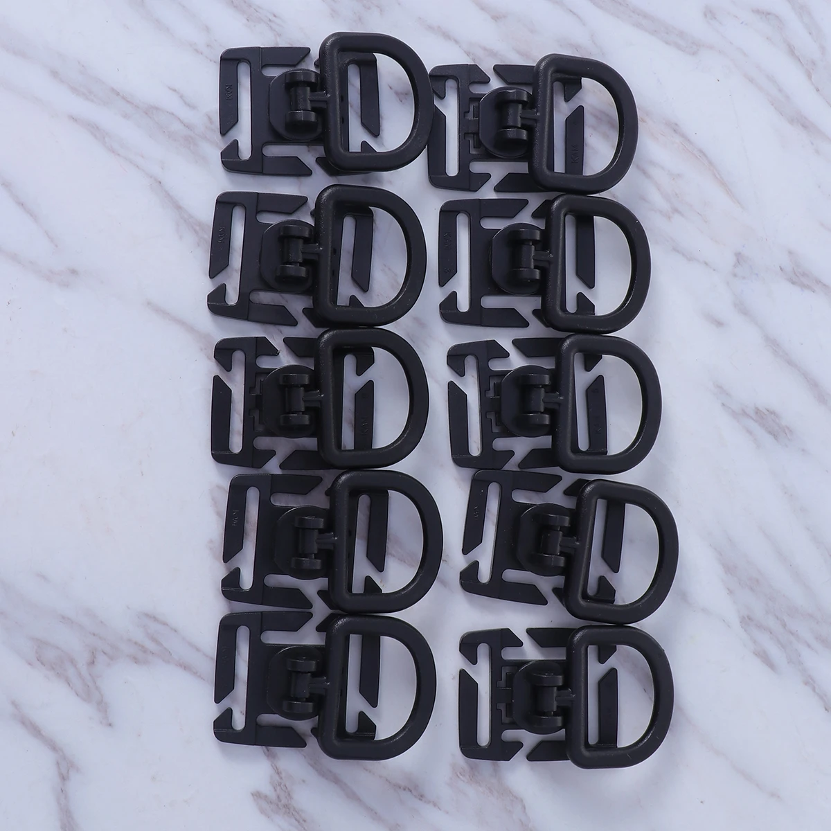 

10 PCS Buckle Survival Accessory Locking D-Ring Outdoor for Webbing Tan Backpack