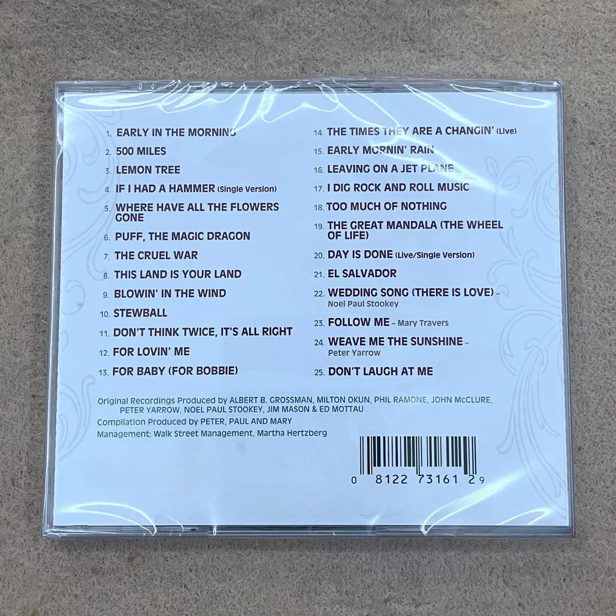 The Very Best of Peter, Paul and Mary CD Folk Rock Timeless Classics Compilation Collection