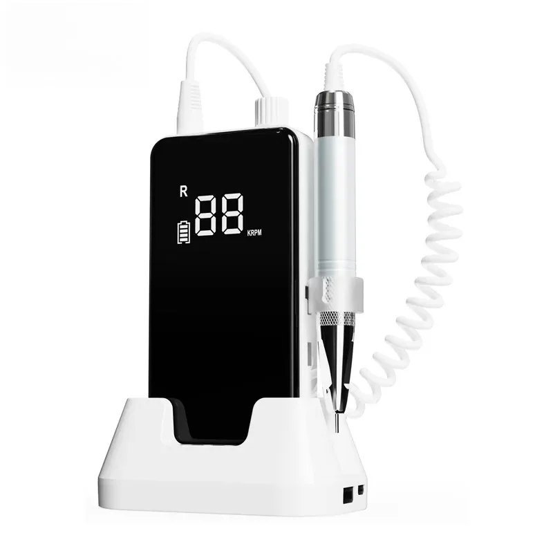 

Rechargeable Portable Brushless 40000rpm Strong Electric Efile Gel Design Supply Pedicure and Manicure Nail Filing Drill Machine