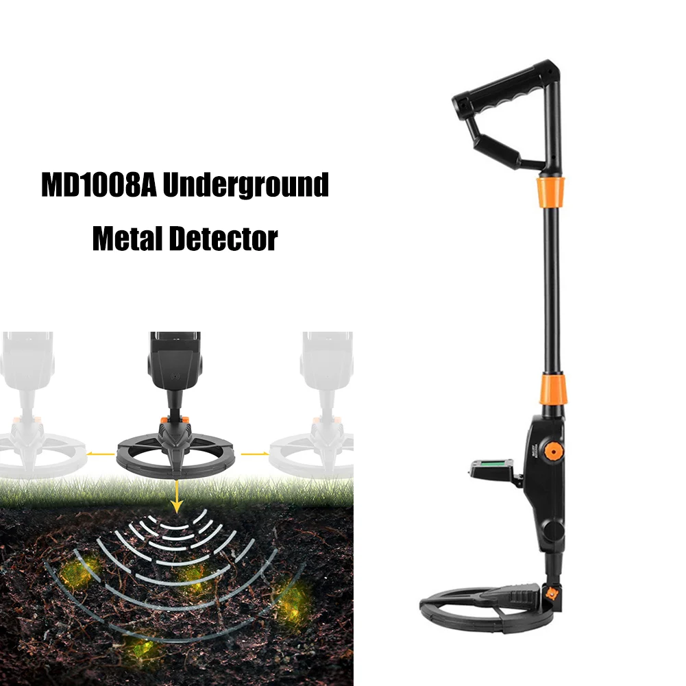 MD1008A Underground Metal Detector Professional Underground Wire Iron Metal Gold Detector Adjustable Tracker for Treasure Search