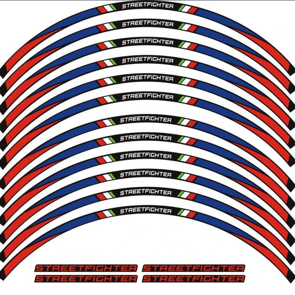 For Ducati Streetfighter 848 V2 V4/CORSE Panigale V4 S/R/Speciale 2018-2022 Wheel Decals Waterproof Reflective Stickers Stripes