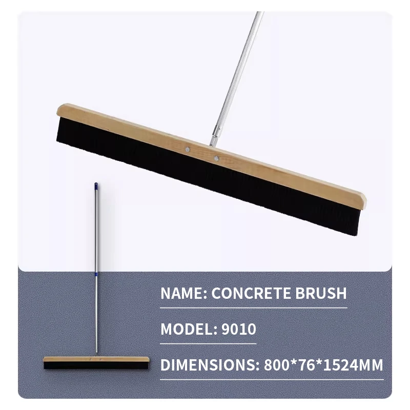 

Щетка для текстурирования бетона / Веник для финишной обработки и очистки с телескопической ручкой / Для нанесения противоскользящих текстур на дорожное покрытие