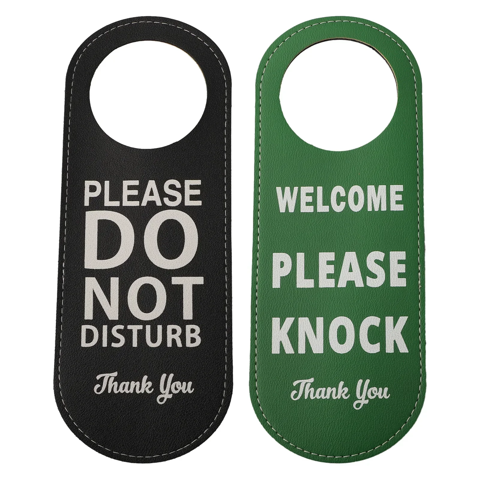 Do Not Disturb Door Sign Home Décor Pattern Design 22.5*8.5cm Beautiful Black+green Room Door Hanger Tags Label